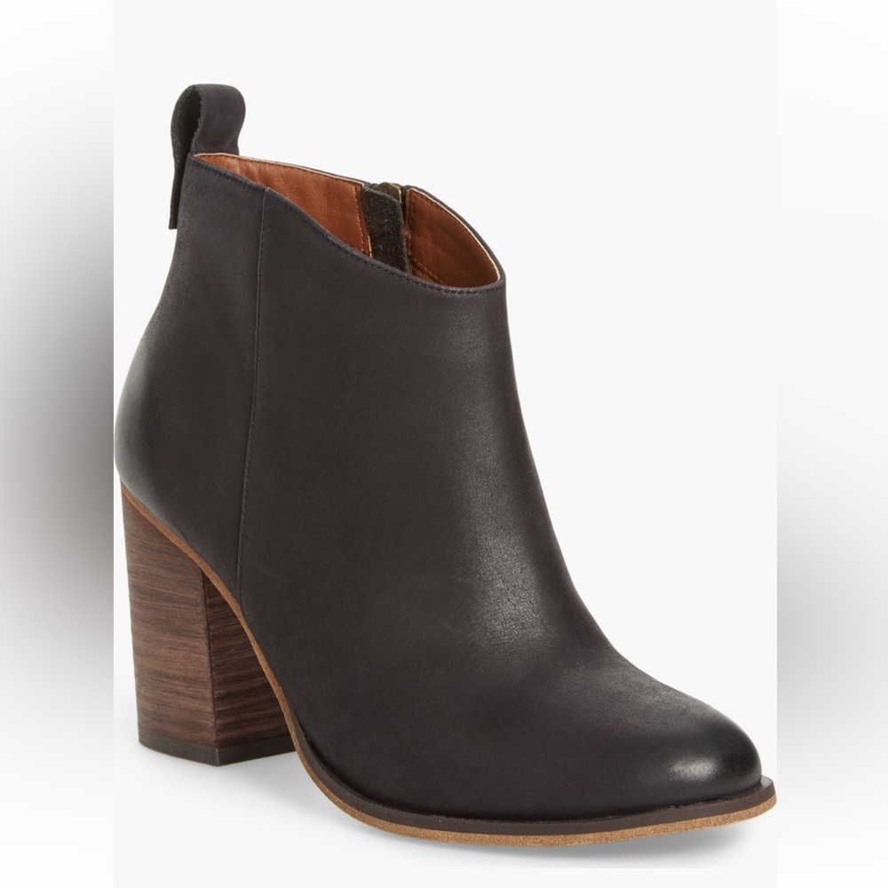 BP Lance Leather Block Heel Bootie